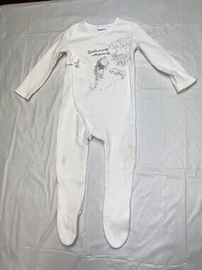 Disney Unisex Baby Winnie The Poo Thermal Footed Pajamas Size 9-12 Months